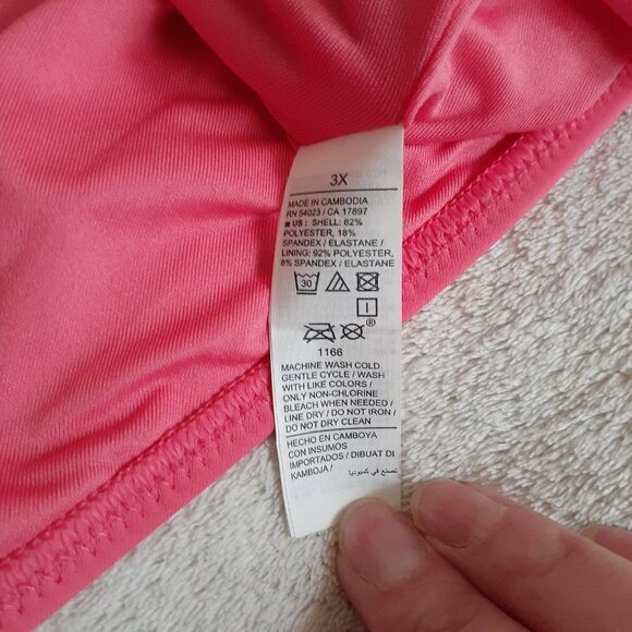 Old Navy NWT Women's Size 3X Cross Front Day Lily Pink Bikini Bottoms - Picture 4 of 11